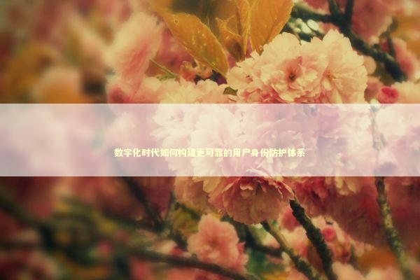 数字化时代如何构建更可靠的用户身份防护体系 IT技术